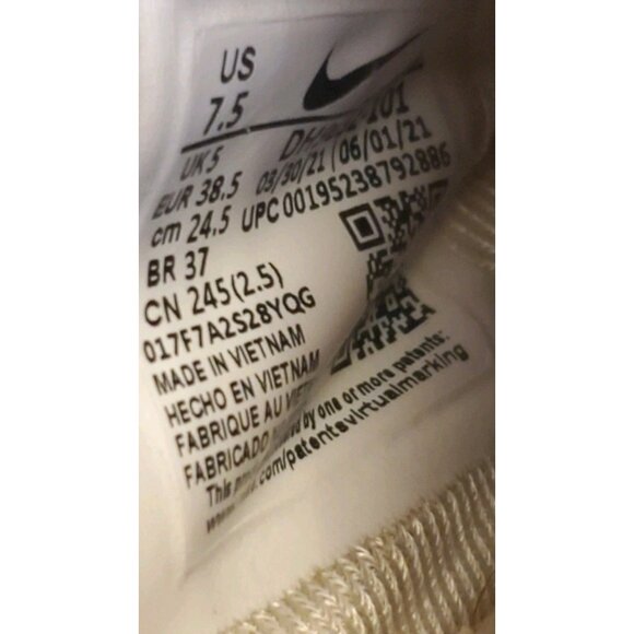 Nike Air Force 1 Low Pixel SE Leopard Sneakers Womens Size 7.5 White - Picture 11 of 12